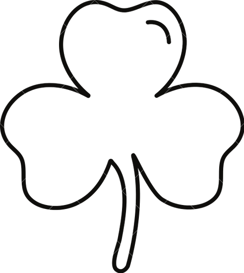 492x550 Shamrock Leaf Outline