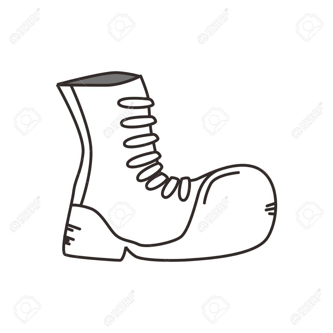 1300x1300 Outline Hand Drawn Shoe High Royalty Free Cliparts, Vectors,
