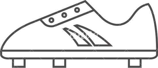 550x237 Outline Icon Soccer Shoe
