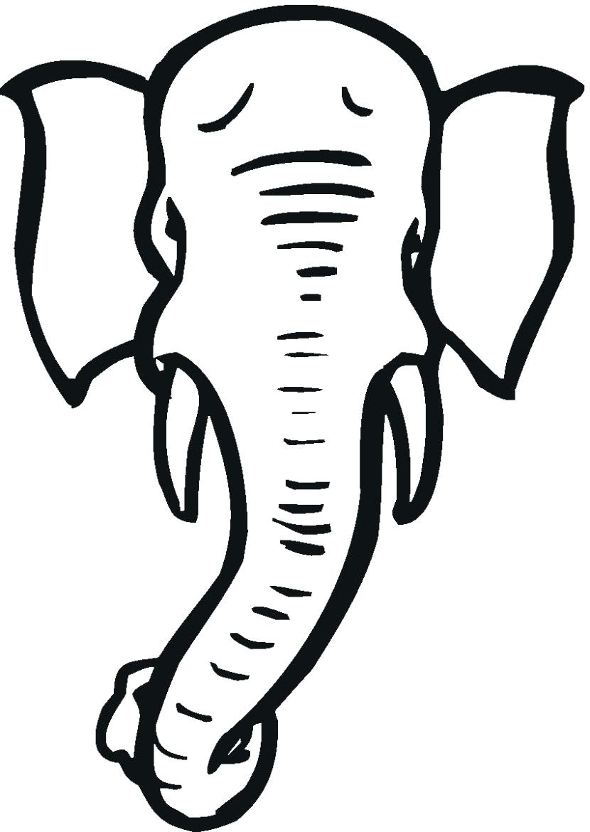 elephant outline simple