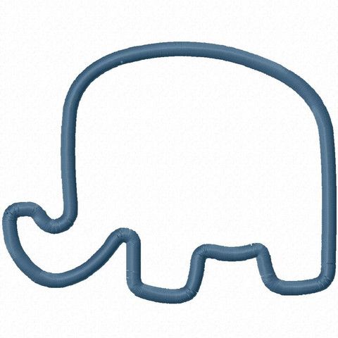 480x480 Free Elephant Clipart Outline Image