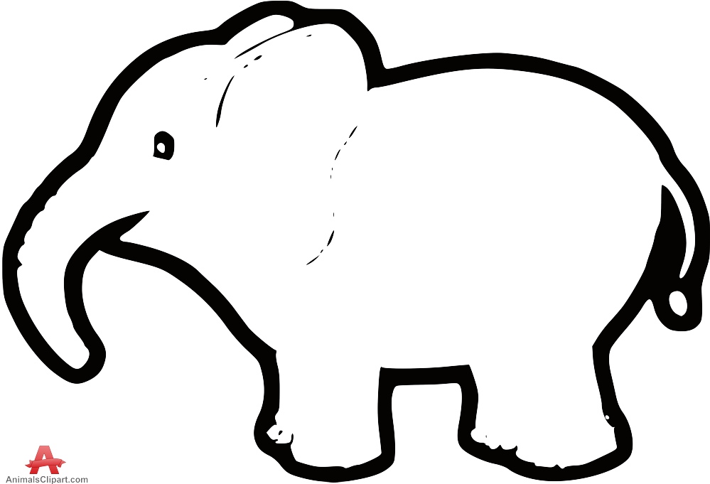 elephant outline clip art