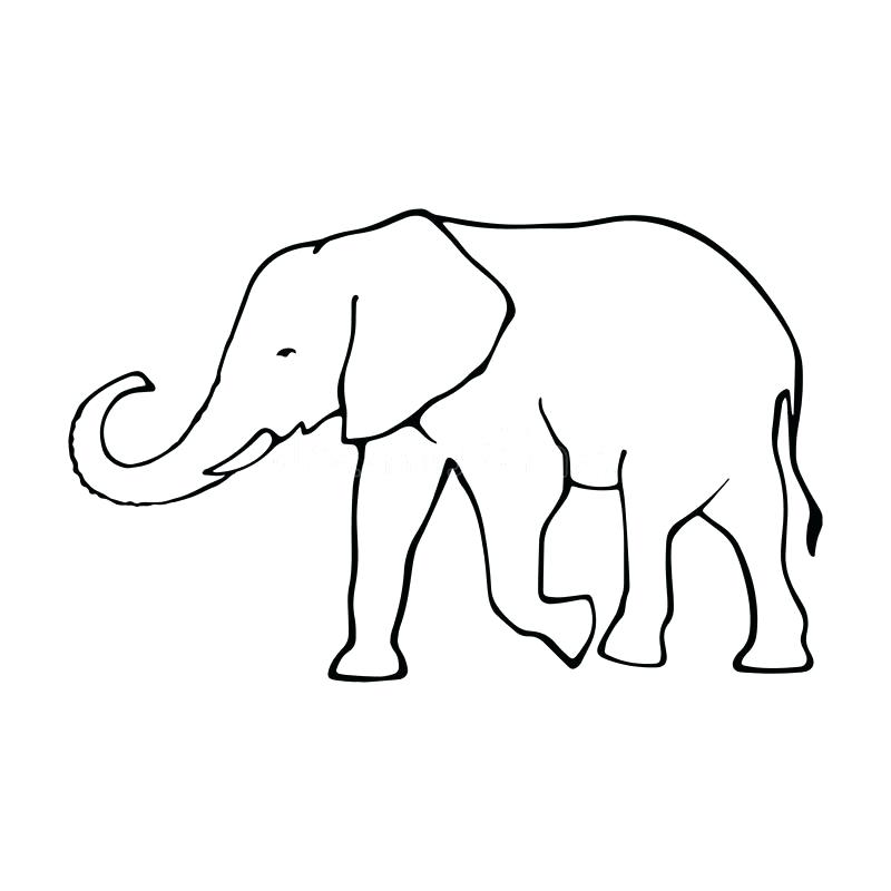 Outline Of An Elephant | Free download on ClipArtMag