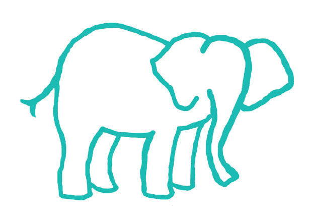 614x440 Best Elephant Clipart Outline