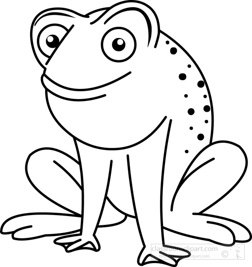 518x550 Animals Clipart Frog Clipart Black White Outline