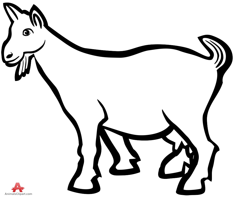 999x837 Young Sheep Goat Outline Clipart Free Clipart Design Download