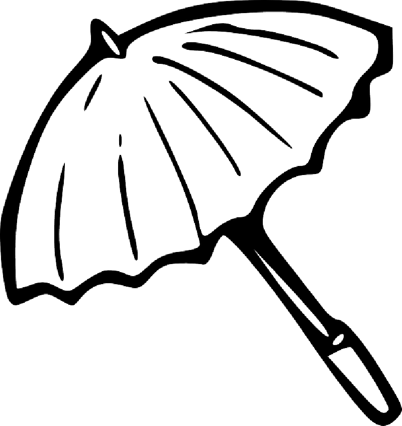 800x847 Animals, Black, Simple, Outline, Umbrella, Drawing