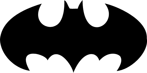 512x254 Batman Clipart Black And White