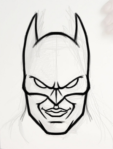 381x500 For Batman Head Outline Classroom Decoration Outlines