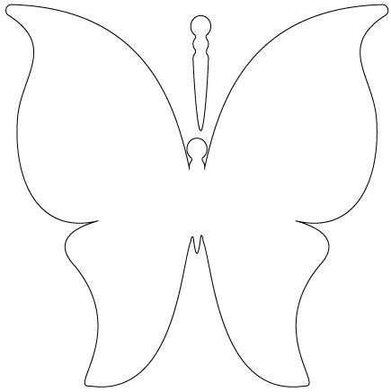 435x436 Best Photos Of Butterfly Shapes Outline