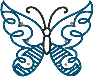 300x247 Outline Butterfly