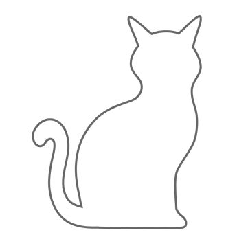 345x345 Cat Outline Clipart