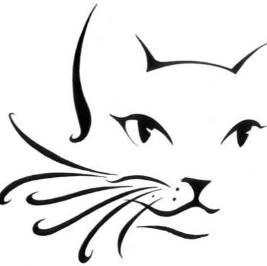 539x536 Cat Outline