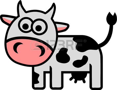 450x347 Cow Comic Outline Royalty Free Cliparts, Vectors, And Stock