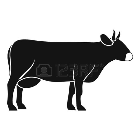 450x450 Cow Icon, Outline Style Royalty Free Cliparts, Vectors, And Stock