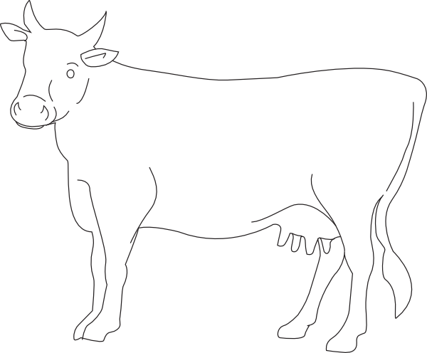 Outline Of Cow | Free download on ClipArtMag