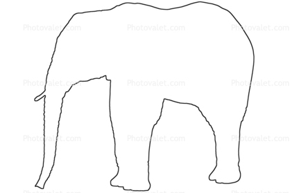 418x279 Elephant Outline