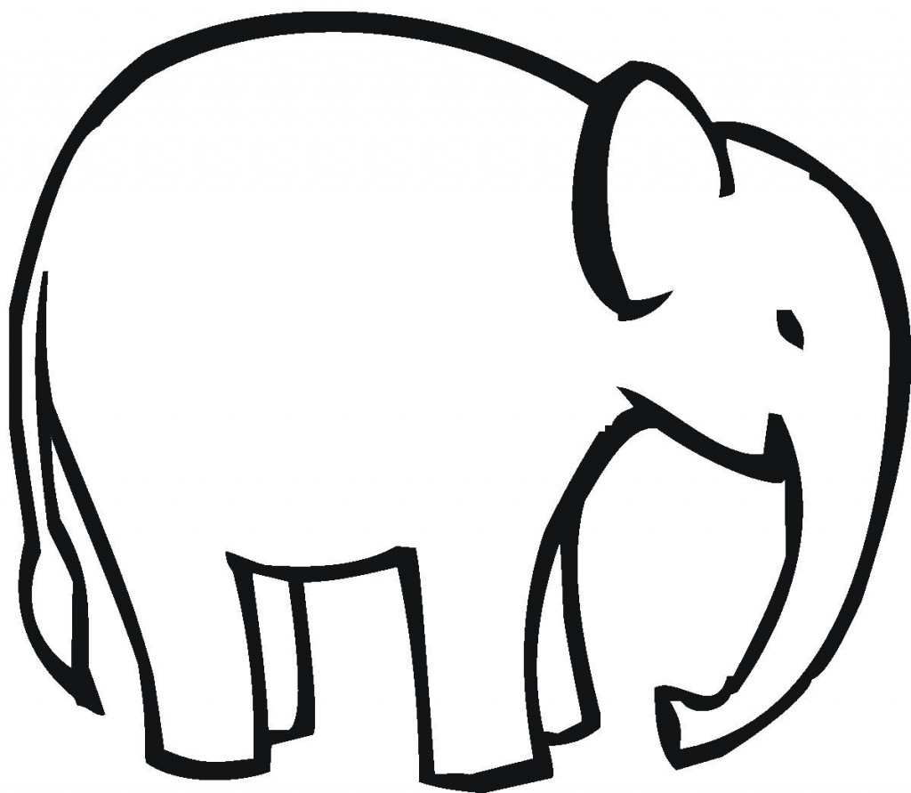 Outline Of Elephant Face | Free download on ClipArtMag