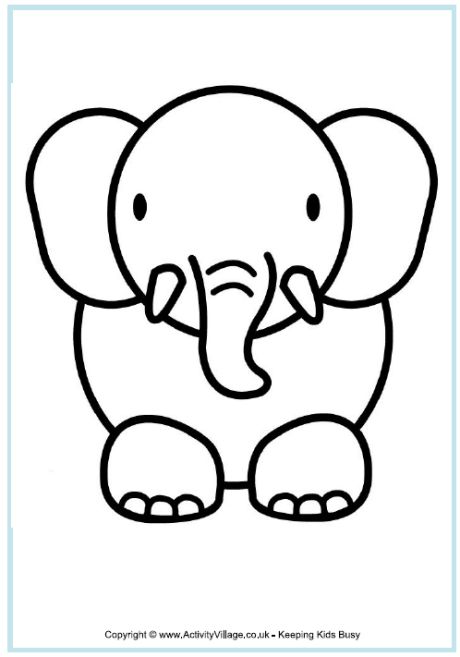 460x657 The Best Elephant Outline Ideas Easy Elephant