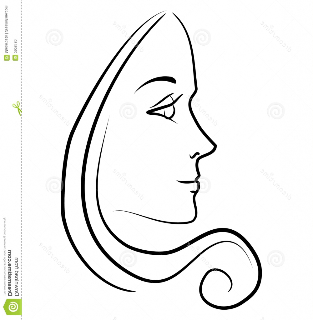 1001x1024 Simple Face Outline Simple Face Silhouette Outline White On Black