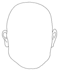 245x292 Face Outline Face Mask