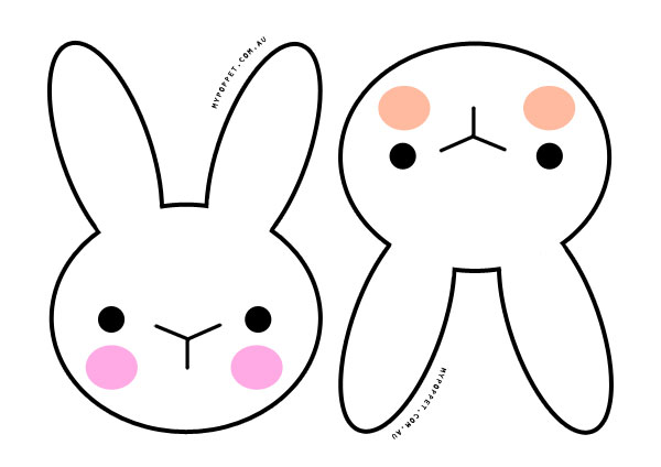 600x424 Easter Bunny Face Outlines Happy Easter 2017