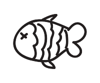 200x166 Dead Fish Outline