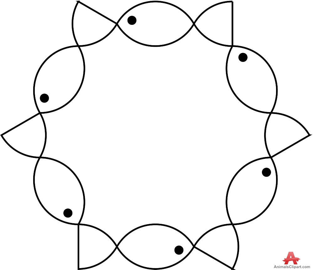 999x860 Fish Outline Frame And Border Design Free Clipart Design Download