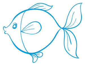 300x230 Illustration Of A Fish Outline Royalty Free Stock Image