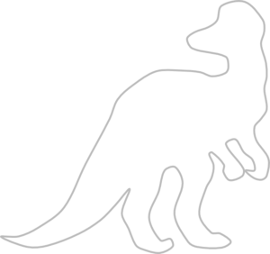 300x282 Dinosaur Outline Clip Art