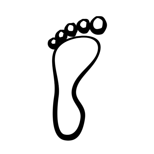 512x512 Foot Outline Clipart