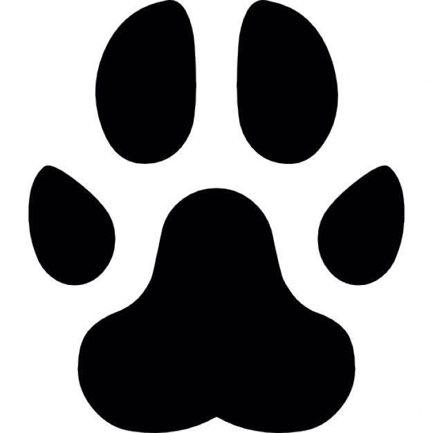 626x626 Paw Footprint Outline Of A Feline Animal Icons Free Download