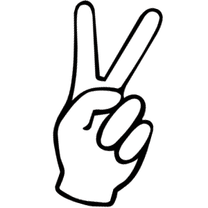 300x300 Peace Hand Clipart