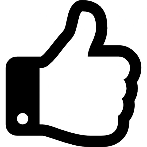626x626 Thumbs Up Hand Outline Icons Free Download