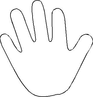 320x334 Hand Clipart Outline