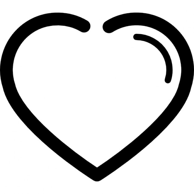 626x626 Heart Outline Outline Of A Heart Symbol Clipart