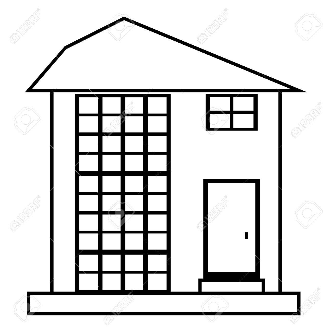1300x1300 High House Icon. Outline Illustration Of House Vector Icon