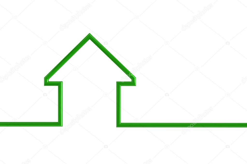 1023x682 House Outline Illustration Stock Photo Aspect3d