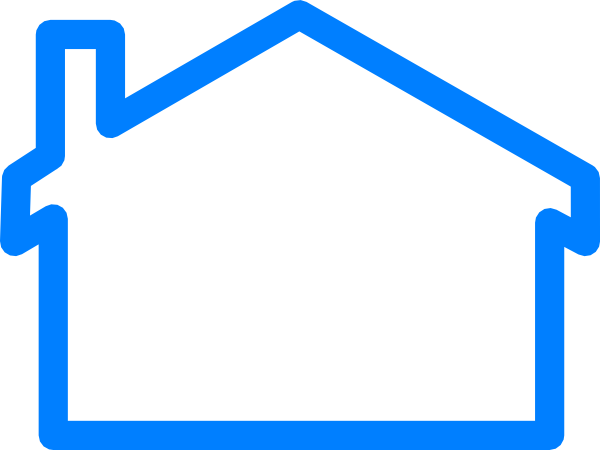 600x450 Blue House Clip Art