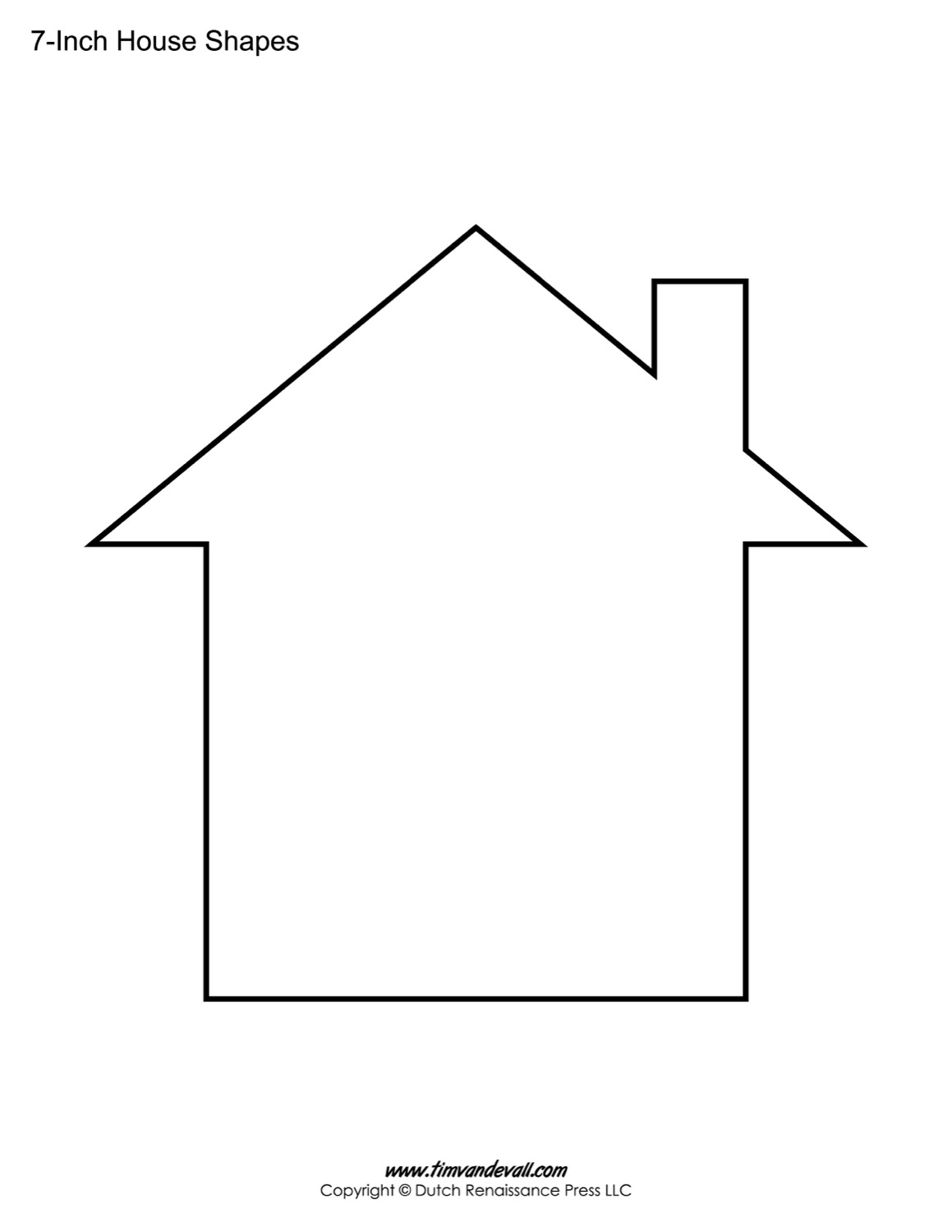 1159x1500 House Templates Free Blank House Shape Pdfs