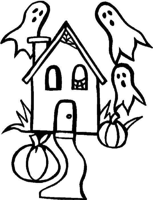 537x700 Drawn Haunted House Outline