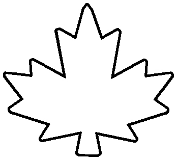 348x314 Maple Leaf Outline Clipart 2