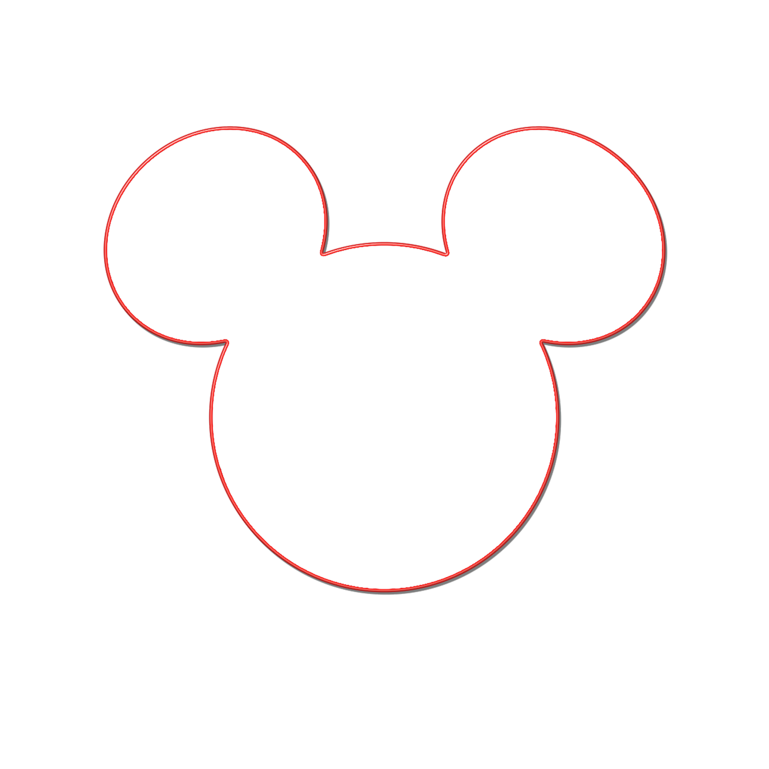 1520x1520 Mickey Mouse Outline Clipart