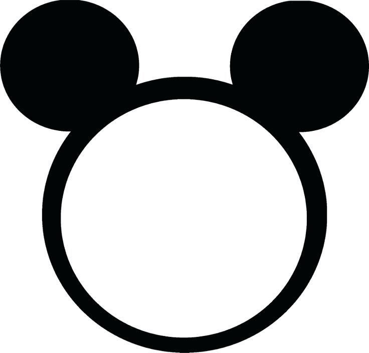 736x704 Mickey Mouse Outline