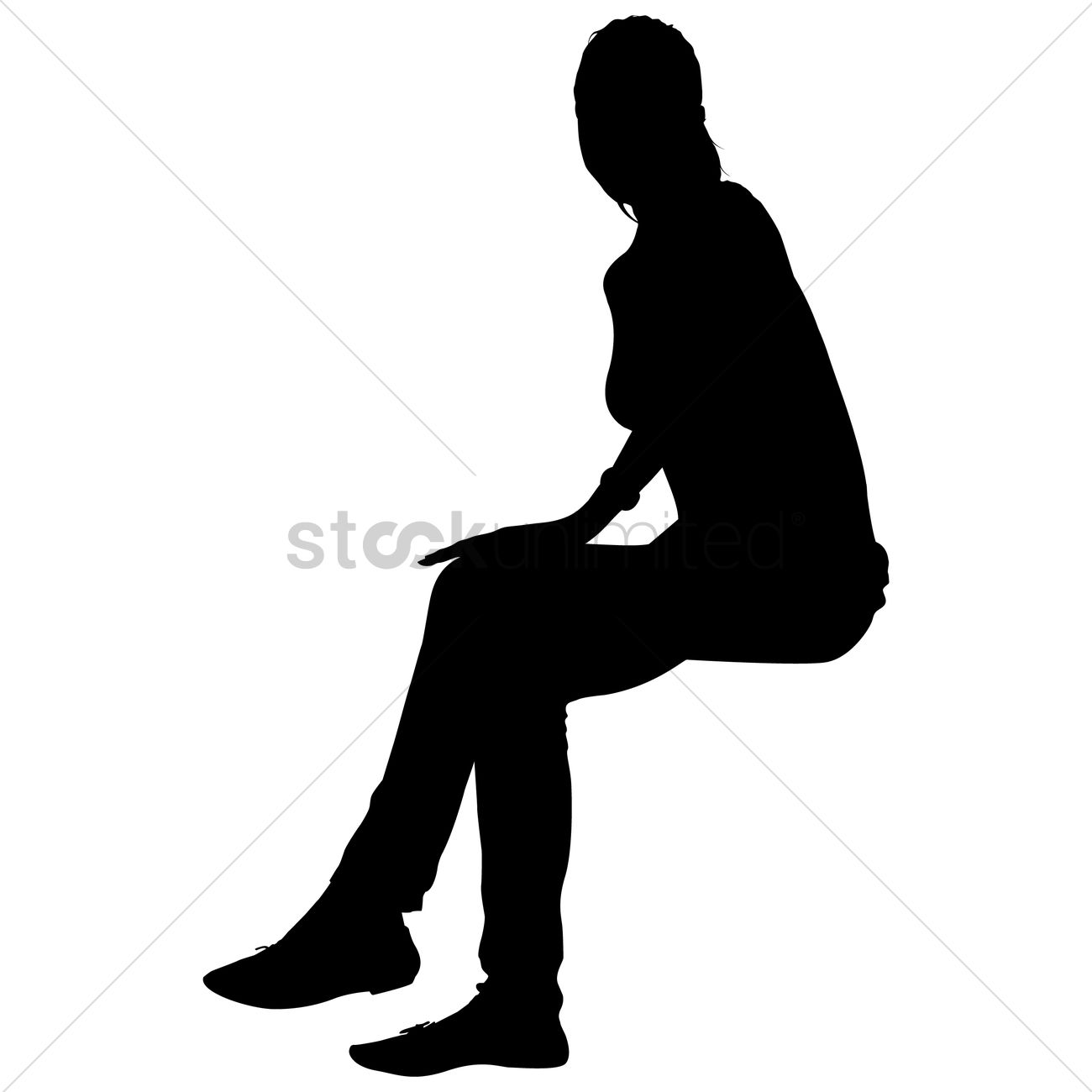 1300x1300 Clipart Silhouette Of A Person Sitting