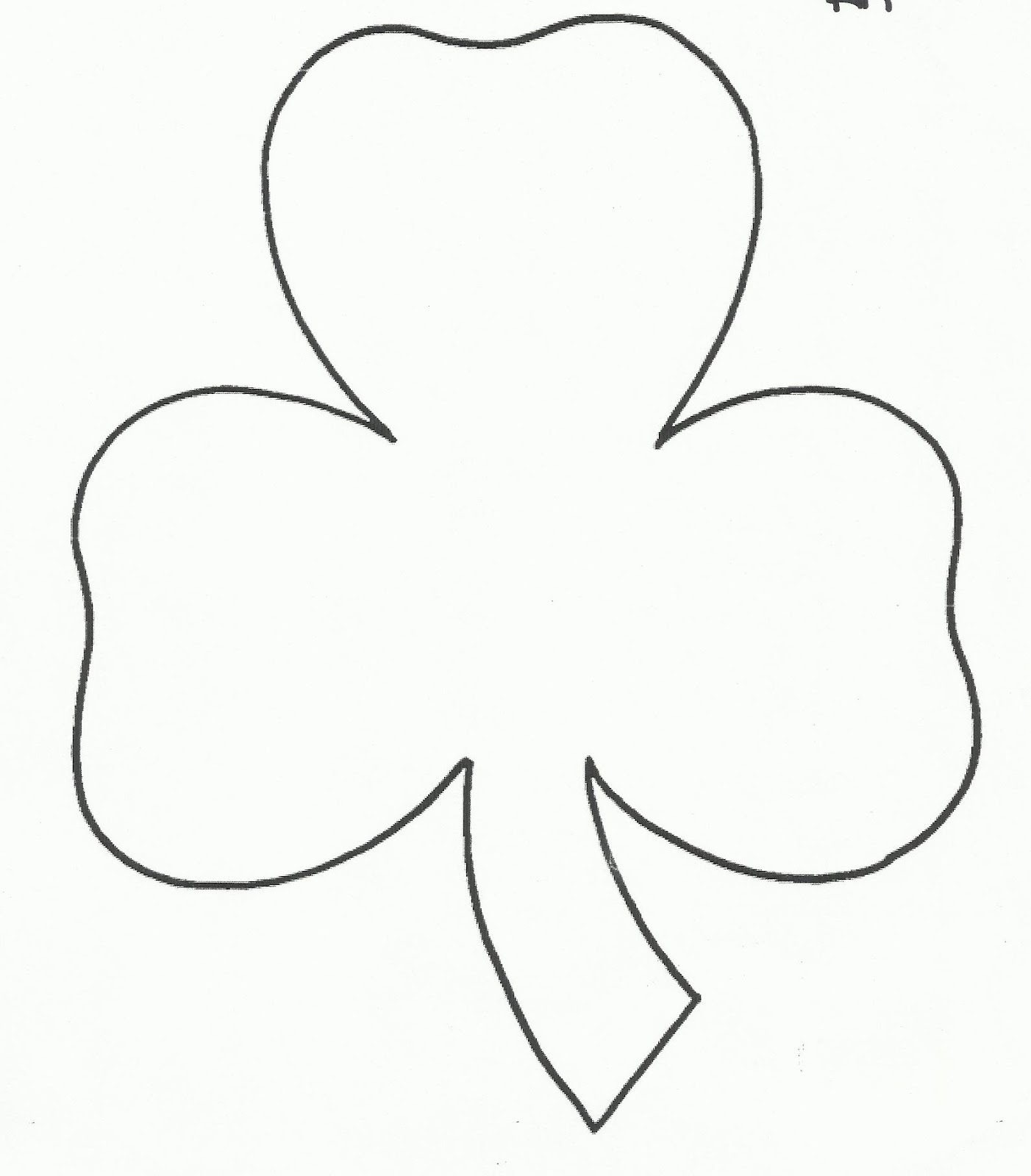 Outline Of Shamrock Free Download On ClipArtMag