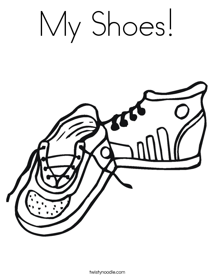 685x886 My Shoes Coloring Page