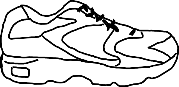 600x292 Nike Clipart Shoe Outline