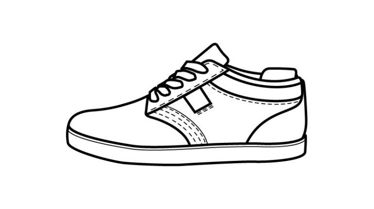 770x430 Shoe Outline Colouring Pages
