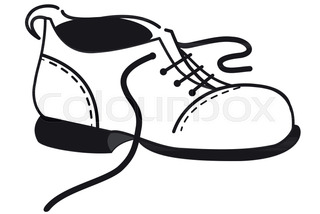 320x214 Vector Silhouette Shoe On White Background Stock Vector Colourbox